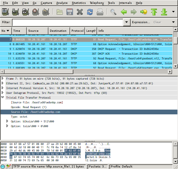 WDS in Wireshark